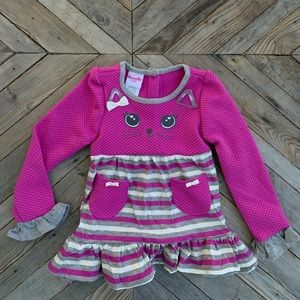 Nanette kitty shirt -warm long sleeve